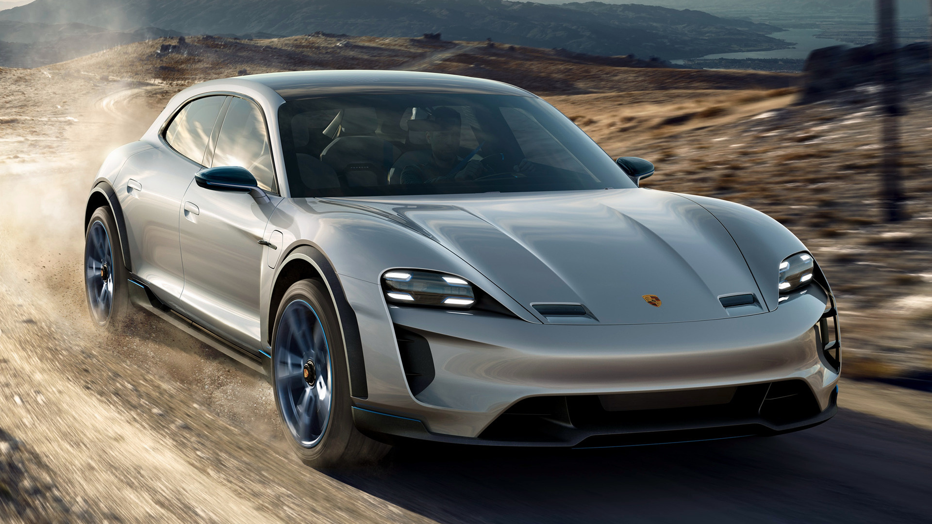 30++ Porsche Mission E Doors Open Wallpaper full HD