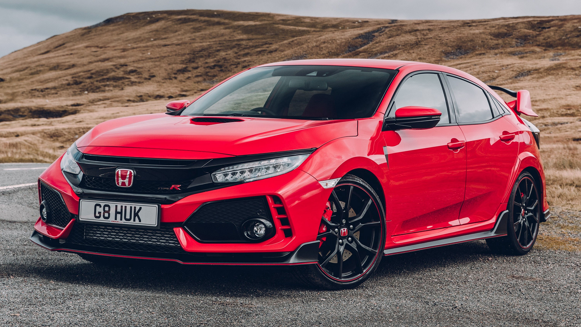 черный автомобиль Honda Civic Type R скачать