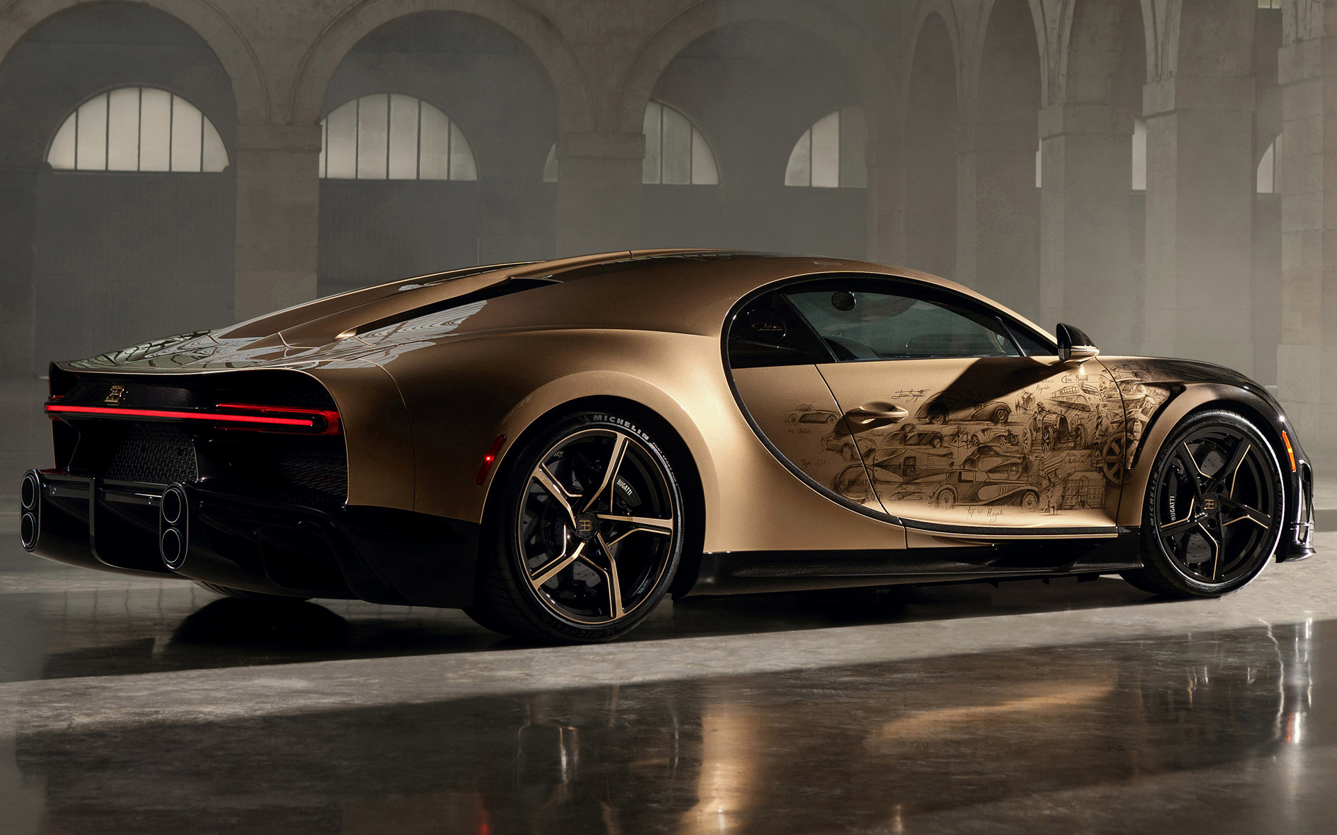 Rose gold bugatti chiron Wallpapers Download | MobCup