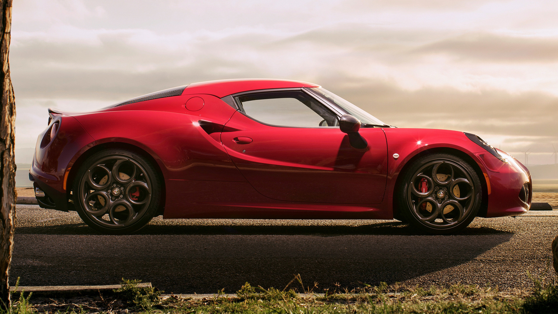 alfa romeo 4c красный автомобиль red car скачать